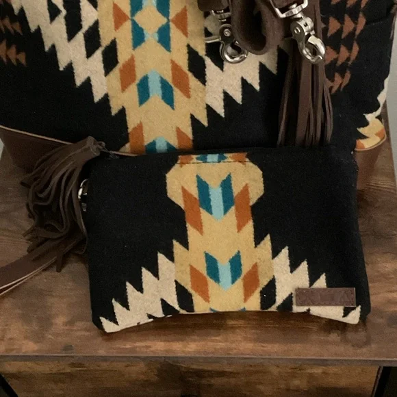 Brown and Black Patterned Tote Bag, Mercy Grey Designs - Picture 4 of 8